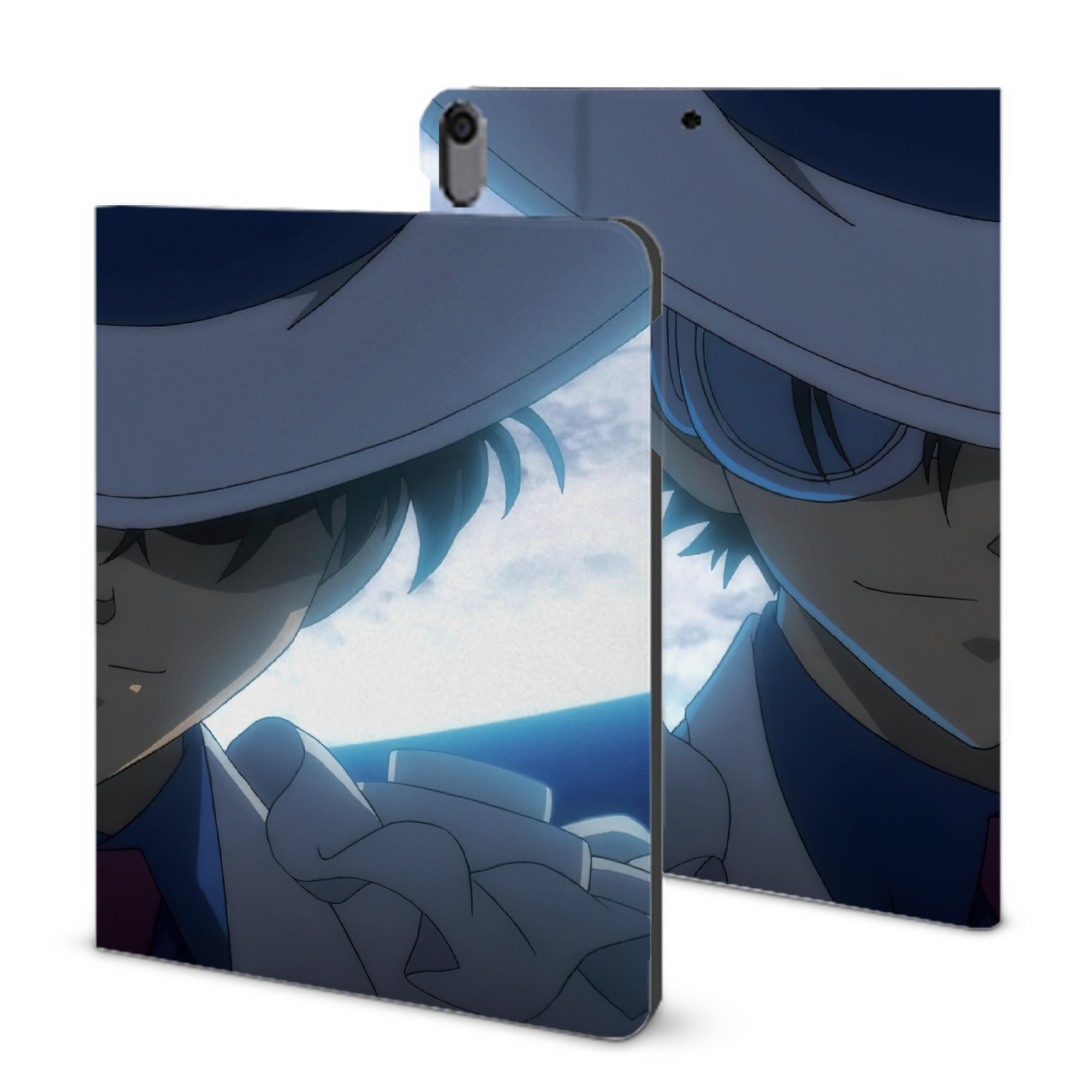 （画像用） 名探偵コナン Detective Conan IPad ケース ブック型 PUレザー TPU 耐衝撃 軽量 薄型 ペン収納なし 全面保護 IPad 各モデル対応